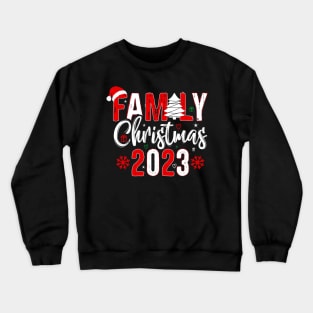 Family 2023 Christmas Matching Outfits Team Santa Elf Squad Crewneck Sweatshirt